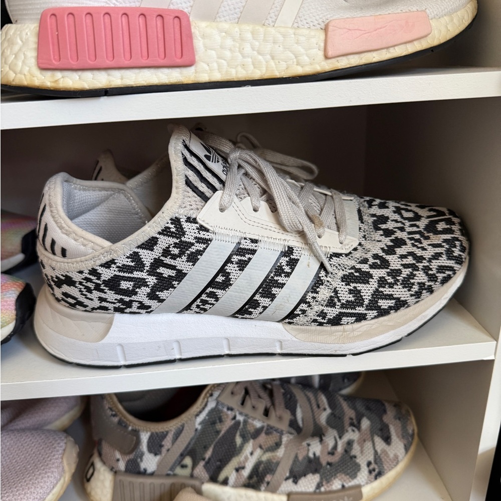 Adidas Black and White Patterned Sneakers